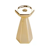 Świeczniki - Świecznik Stożkowy Złoty 8,5X8,5X17,5 Cm - miniaturka - grafika 1