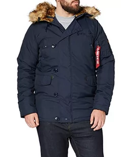 ALPHA INDUSTRIES Męska kurtka zimowa Explorer W/O Patches, niebieski (Rep.Blue), L - Kurtki męskie - miniaturka - grafika 1