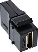 Złącza, przejściówki, adaptery - Adapter AV InLine InLine® HDMI Keystone Snap-In module, 4K/60Hz, HDMI AF/AF angled black - miniaturka - grafika 1