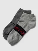 Skarpetki męskie - Krótkie skarpety z nadrukiem z logo w zestawie 2 szt. model ‘RIBBO’ - miniaturka - grafika 1