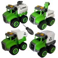 Samochody i pojazdy dla dzieci - Zestaw Pojazdów do skręcania EKO Śmieciarki - miniaturka - grafika 1