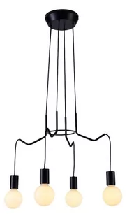 Candellux BASSO LAMPA WISZĄCA 4X40W E27 CZARNY MATOWY - Lampy sufitowe - miniaturka - grafika 1