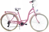 Rowery - Dallas Bike City 7spd 26 cali Różowo-kremowy - miniaturka - grafika 1