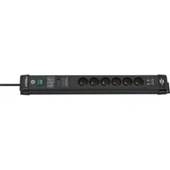 Inne akcesoria elektryczne - Listwa przeciwprzepięciowa Premium Line 2xUSB 6 gniazd 3m 60.000A czarna Brennensthul 1951164603 - miniaturka - grafika 1