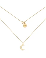 Naszyjniki - Złoty naszyjnik z półksiężycem - miniaturka - grafika 1