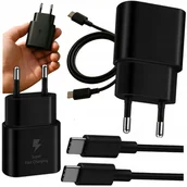 Ładowarki do telefonów - Ładowarka USB-C 25W Szybkie Ładowanie TELEFONU QC PD Sieciowa z Kablem - miniaturka - grafika 1
