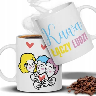 Kubek Biały KAWA ŁĄCZY LUDZI Weirdo Ufo Syreny Zwierzęta Wiele Wzorów - Kubki Kubek Biały KAWA ŁĄCZY LUDZI Weirdo Ufo Syreny Zwierzęta Wiele Wzorów - Kubki - miniaturka - grafika 1