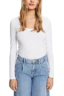 Koszulki i topy damskie - ESPRIT T-shirt damski, 100 / biały, XXS - miniaturka - grafika 1