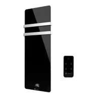 Ręczniki - Elektryczna szklana suszarka ścienna do ręczników Omiros Sannover 850 W Czarna - miniaturka - grafika 1