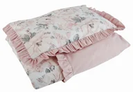 Pościel dla dzieci - Pościel do łóżeczka z falbanką 100x135 BIAŁA PEONIA - miniaturka - grafika 1