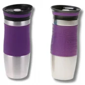 Kubki termiczne - Kubek Termiczny Do Kawy Herbaty Podróżny 380 ml Stal Nierdzewna Fioletowy - miniaturka - grafika 1