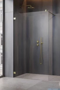 Radaway Essenza Pro Brushed Gold 75x200 kabina Walk-in szczotkowane złoto 10103075-99-01 - Kabiny prysznicowe Radaway Essenza Pro Brushed Gold 75x200 kabina Walk-in szczotkowane złoto 10103075-99-01 - Kabiny prysznicowe - miniaturka - grafika 1