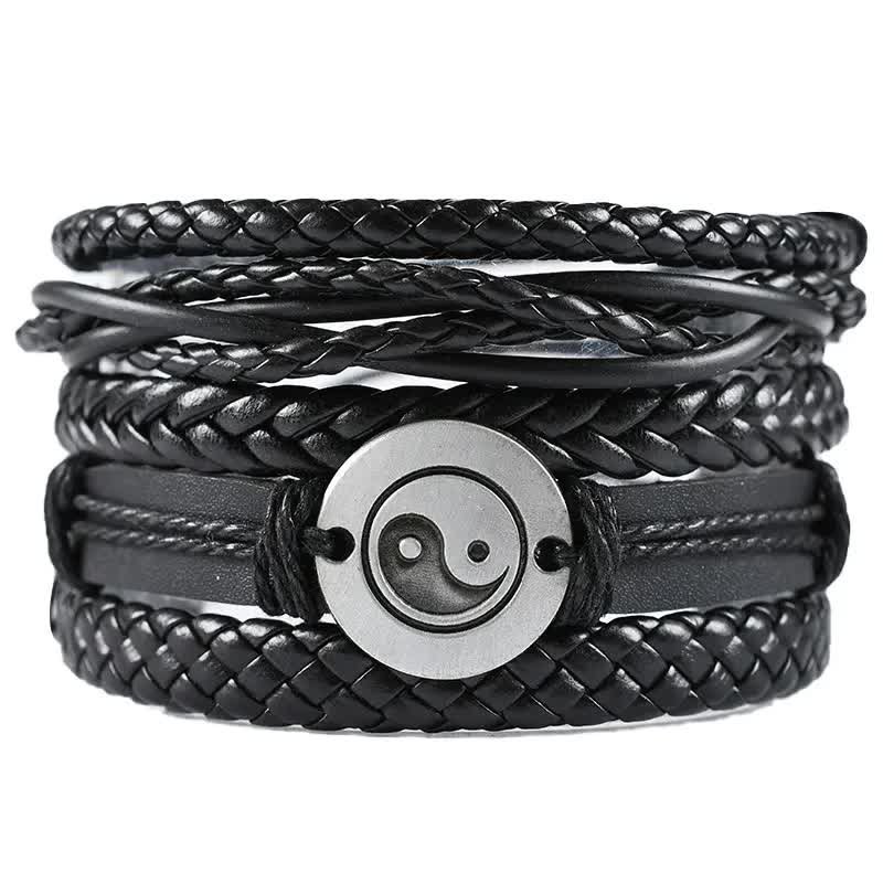 Bransoletka Boho Ying Yang, Zestaw 5 Bransoletek