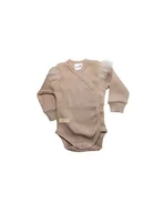 Body dla niemowląt - Baby in world Body niemowlęce z długim rękawem Harmony Girl Latte, Rozmiar: 56/62 - miniaturka - grafika 1