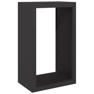vidaXL Stojak na drewno opałowe, czarny, 60x40x100 cm, stalowy - Wózki magazynowe - miniaturka - grafika 1