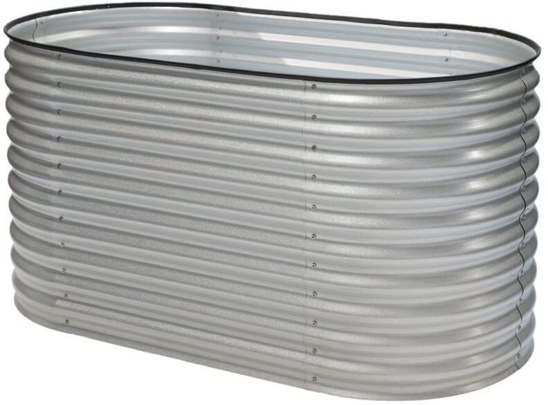Westmann Metalowa grządka Srebro 160x80x82 cm