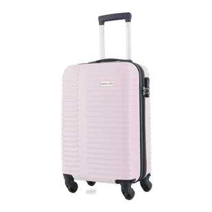 Walizka kabinowa  w poziome paski 24" - jasny róż Semi Line - Walizki - miniaturka - grafika 1