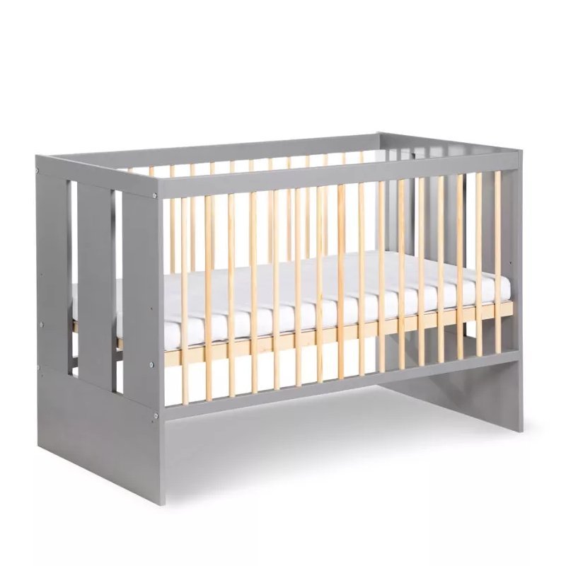 KLUPŚ Łóżeczko PAULA grafit-sosna 120x60