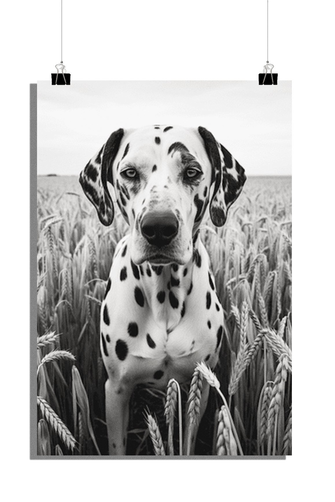 Plakat Dalmatyńczyk - Plakat Pies - Plakat Zwierzę - Plakat Natura - Plakat Czarno-Biały - 51x71cm - Idealny do oprawienia w ramkę