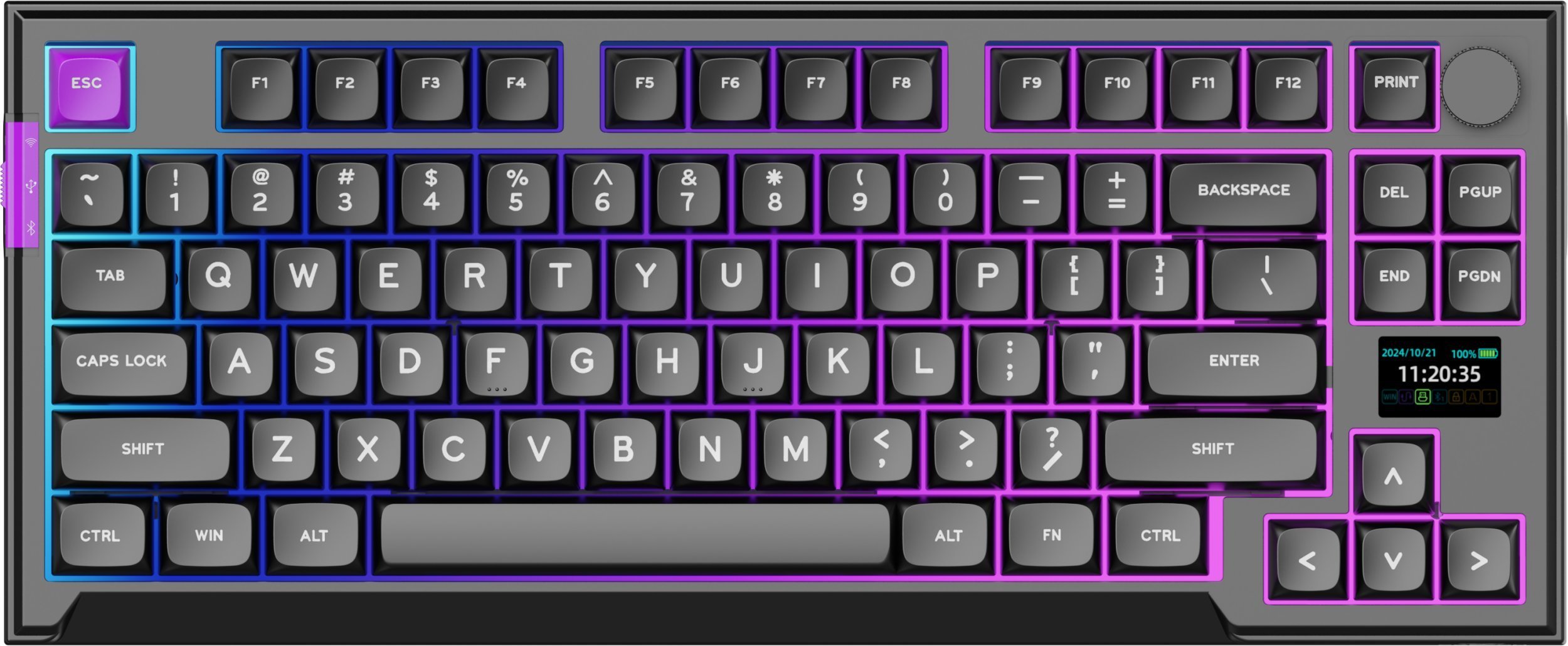 PREYON SILENT CLAW TKL Gateron Yellow Pro 3.0 Gasket Mount PCSTY85B