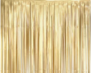 Kurtyna - zasłona na drzwi matowa złota - 100 x 200 cm - Sylwester - miniaturka - grafika 1