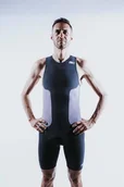Bielizna sportowa męska - ZEROD Strój triathlonowy męski RACER TRISUIT cinder grey - miniaturka - grafika 1