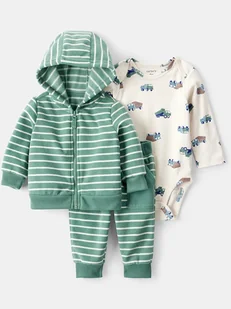 carter's 3-częściowy zestaw w kolorze zielono-kremowym - Body dla niemowląt - miniaturka - grafika 1