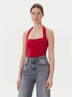 Koszulki i topy damskie - Guess Top W5YP28 KACM2 Czerwony Regular Fit - miniaturka - grafika 1