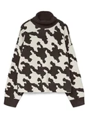 Swetry damskie - Vero Moda Golf w kolorze kremowo-ciemnobrązowym - miniaturka - grafika 1