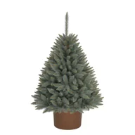 Choinki - CHOINKA SZTUCZNA ŚWIERK SREBRNY PREMIUM W OKRĄGŁEJ DONICY 180 CM X-CHOINKA - miniaturka - grafika 1