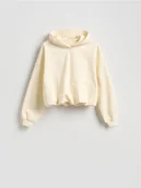 Bluzy damskie - Reserved - LADIES` JOGGING TOP - złamana biel - miniaturka - grafika 1