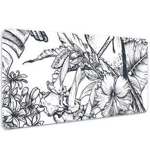 Mata z nadrukiem na biurko Rysowane ptaki 100x50 cm, Dywanomat - Podkładki na biurko - miniaturka - grafika 1