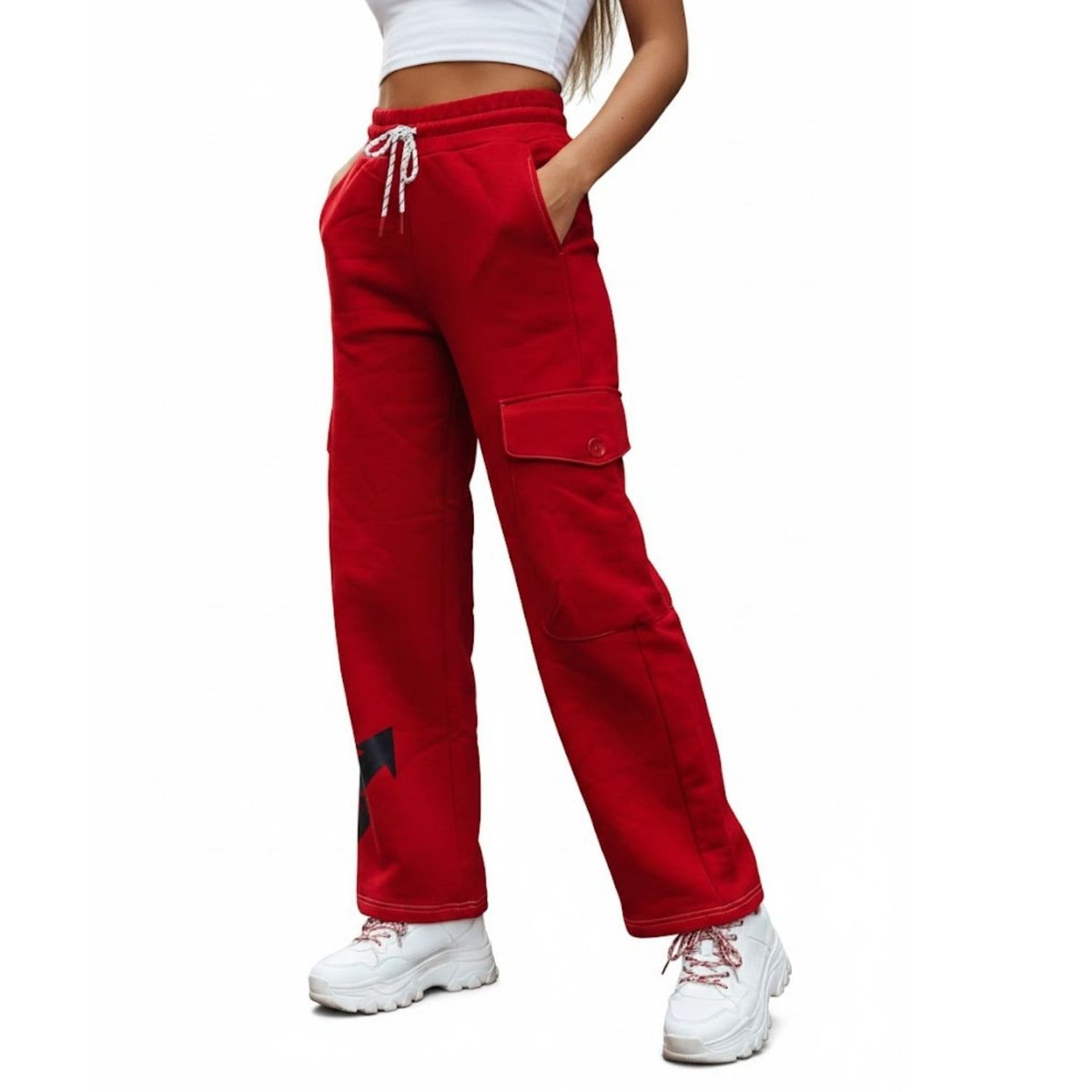 Spodnie damskie United Colors Of Benetton dresowe z szeroką nogawką-S