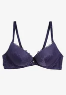 Biustonosze - Fioletowy Koronkowy Biustonosz Push Up Haniela - Born2be - miniaturka - grafika 1