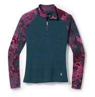 Bielizna sportowa damska - Smartwool W'S Classic Thermal Merino Base Layer Pattern 1/4 Zip Boxed, K59, XS - miniaturka - grafika 1