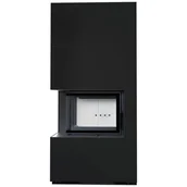 Wkłady kominkowe - Kominek powietrzny FLOKI/L/BS w zabudowie modułowej Zimbabwe Nero - miniaturka - grafika 1