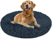 Legowiska dla psów - Leobert Sp. z o. o. Leobert Sp z o o Legowisko pluszowe L 80cm ciemno szare 48002-uniw - miniaturka - grafika 1