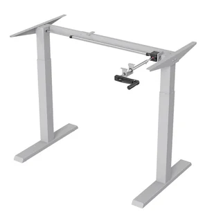 Biurko ręczna regulacja wys. ergo office er-402 w, max 70 kg, max wys 123cm, bez blatu do pracy stojąco siedzącej, białe - usz o - Biurka - miniaturka - grafika 1