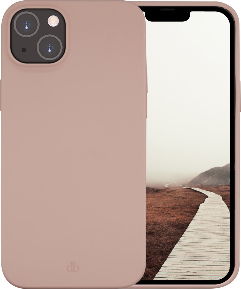 D Bramante Costa Rica - Tylny pokrowiec na telefon - Silikon - różowy kolor piaskowy - fur Apple iPhone 14 Plus