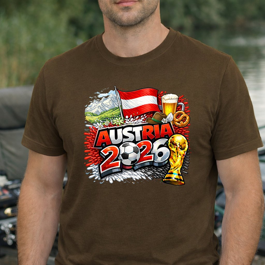 Koszulka WORLD CUP 2026 AUSTRIA kolor brązowy rozmiar 4XL