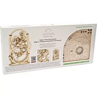 UGEARS 70004 - timer mechaniczny mechanizm zegarowy, zestaw do budowy 3D bez kleju - Modele do sklejania - miniaturka - grafika 2