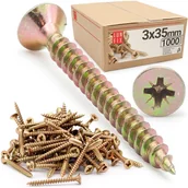 Wkręty - Wkręty do drewna uniwersalne 3x35mm 1000szt. - miniaturka - grafika 1