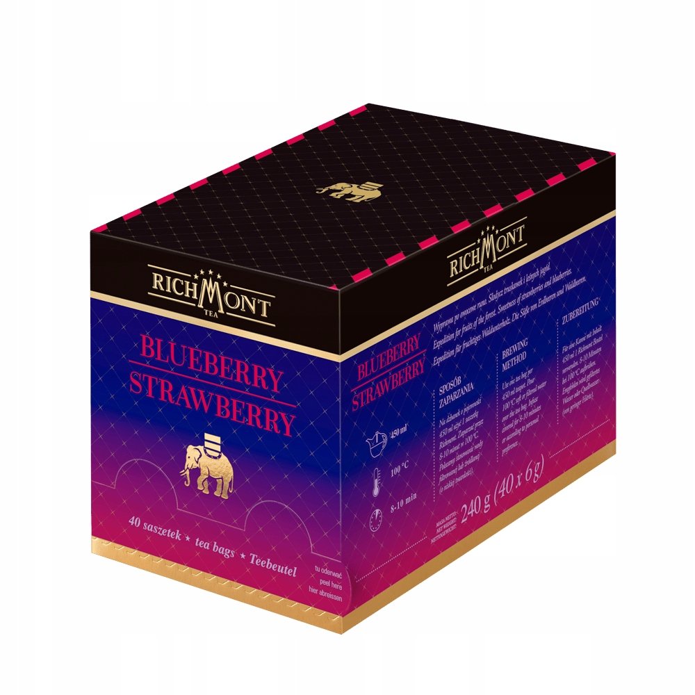 Herbata Richmont Blueberry Strawberry 40 saszetek