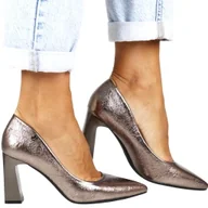 Czółenka - CZÓŁENKA NA SŁUPKU VINCEZA 62252 PEWTER - miniaturka - grafika 1