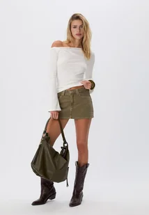 Stradivarius D62 Spódnico-spodnie jeansowe Khaki 32 - Spódnice Stradivarius D62 Spódnico-spodnie jeansowe Khaki 32 - Spódnice - miniaturka - grafika 1