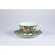 Filiżanki - Filiżanka do kawy Sen w Ogrodzie folkowa zielona - miniaturka - grafika 1