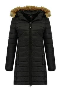 Kurtka damska Geographical Norway Clara zimowa długa czarna -XXL - Kurtki damskie - miniaturka - grafika 1