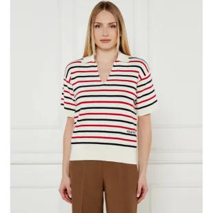 Tommy Hilfiger Polo Loose fit - Koszulki i topy damskie - miniaturka - grafika 1