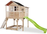 Place zabaw - Exit Domek drewniany dla dzieci ze zjeżdżalnią Loft 750 - miniaturka - grafika 1