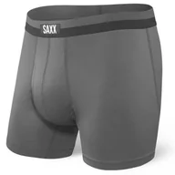 Majtki męskie - Bokserki sportowe męskie z rozporkiem SAXX SPORT MESH Boxer Brief Fly – grafitowe - miniaturka - grafika 1